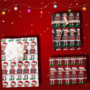 Grappige Trump Elf 2024 maken Kerstmis weer geweld Inpakpapier Vel