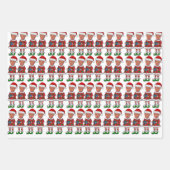 Grappige Trump Elf Custom Gezicht foto Elf Kerstmi Inpakpapier Vel (Voorkant 2)