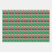 Grappige Trump Elf Custom Gezicht foto Elf Kerstmi Inpakpapier Vel (Voorkant)