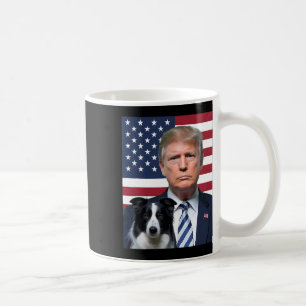 Grappige Trump en Border Collie Dog Amerikaanse vl Koffiemok