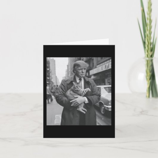 Grappige Trump en Cat Kaart (Voorkant)