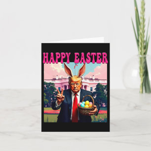 Grappige Trump en Paaseieren Bysket Witte Huis Hap Kaart