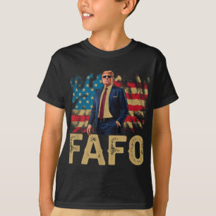 Grappige Trump Fafo, Y2k Fafo Trump Amerikaanse Vl T-shirt