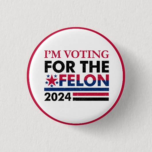 Grappige Trump Felon Ronde Button 3,2 Cm (Voorkant)