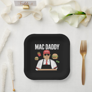 Grappige Trump friet maakt friet Mac Daddy Papieren Bordje
