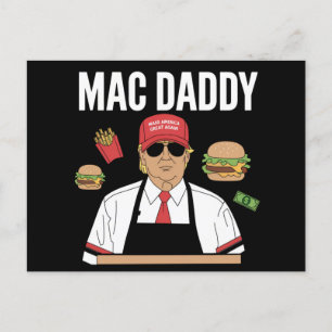 Grappige Trump friet maken frietjes Mac Daddy Briefkaart