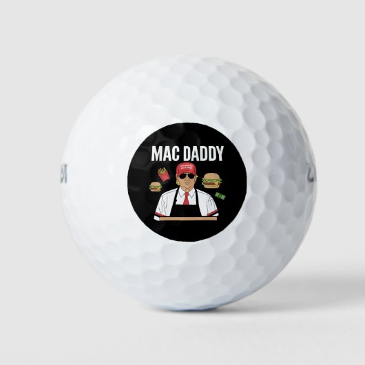 Grappige Trump friet maken frietjes Mac Daddy Golfballen (Voorkant)