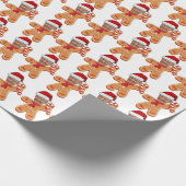 Grappige Trump Gingerbread Custom Face Foto Cadeaupapier (Hoek)