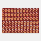 Grappige Trump Gingerbread Custom Face Foto Inpakpapier Vel (Voorkant 2)