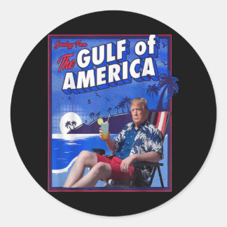 Grappige Trump Golf van Amerika Ronde Sticker