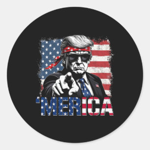 Grappige Trump Golf van Amerika Trump kleding Ronde Sticker