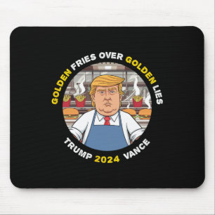 Grappige Trump Gouden Frieten Over Gouden Leugens Muismat