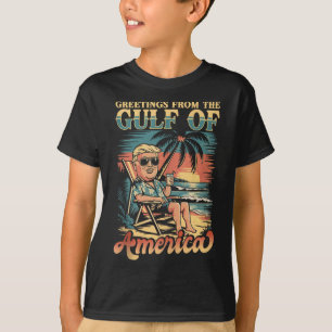 Grappige Trump groet uit de patriottische Golf van T-shirt