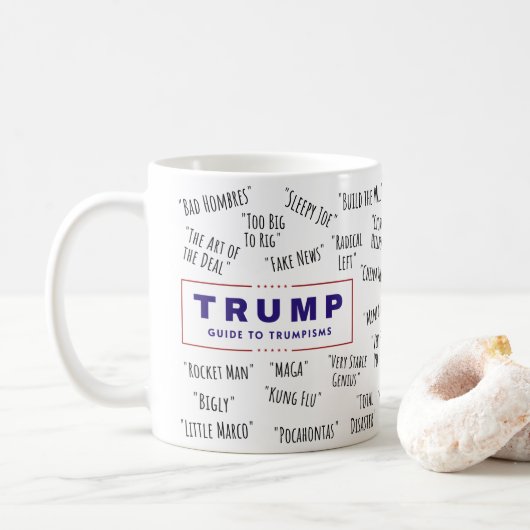 Grappige Trump Guide to Trumpisms Koffiemok (Met donut)