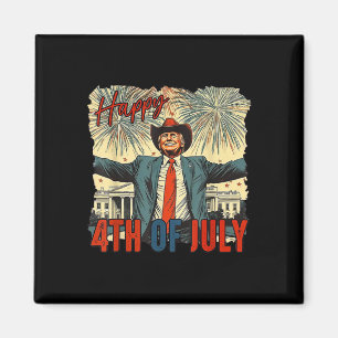 Grappige Trump Happy 4 juli Onafhankelijkheidsdag Magneet