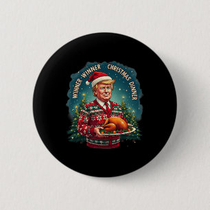 Grappige Trump Humor kerstwinnaar Ronde Button 5,7 Cm