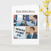 Grappige Trump Jonathan Swan Interview Verjaardag  Kaart (Gele Bloem)