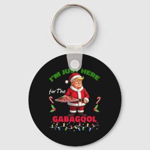 Grappige Trump Kerst Ik ben hier alleen voor de Ga Sleutelhanger
