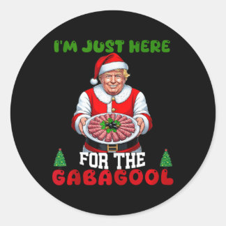 Grappige Trump kerst is hier voor de Gabagoo Ronde Sticker