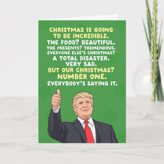 Grappige Trump Kerstkaart Nummer Een Kerstmis Kaart