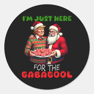 Grappige Trump Kerstman Ik ben hier voor de kerstd Ronde Sticker