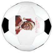 Grappige Trump Kerstman Kaart Voetbal (Gedraaid)