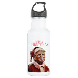 Grappige Trump Kerstman Kaart Waterfles