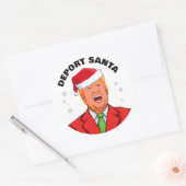 Grappige Trump Kerstmis Deport Santa Ronde Sticker (Envelop)