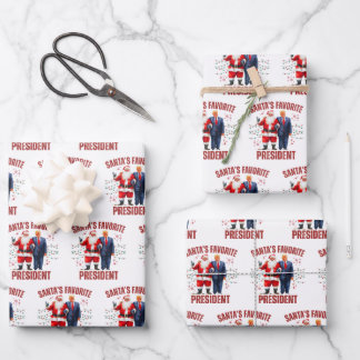Grappige Trump Kerstmis Inpakpapier Vel