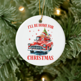 Grappige Trump Kerstmuts Ik zal thuis zijn voor Ke Keramisch Ornament