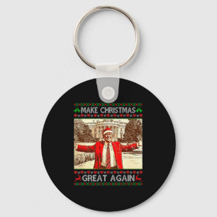 Grappige Trump Maak Kerstmis Weer Groot Xmas Famil Sleutelhanger