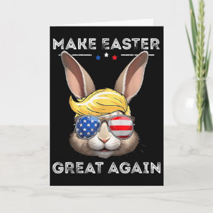 Grappige Trump Maak Pasen Groot Again Bunny Jacht Kaart
