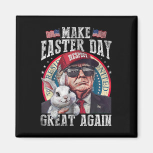 Grappige Trump Maak Pasen Groot Again Bunny Jacht Magneet