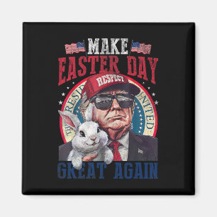 Grappige Trump Maak Pasen Groot Again Bunny Jacht Magneet