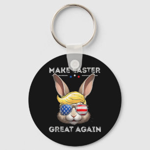 Grappige Trump Maak Pasen Groot Again Bunny Jacht Sleutelhanger