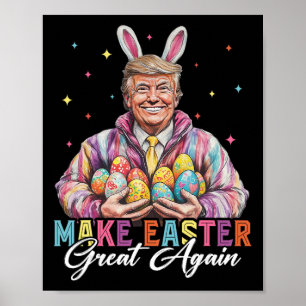Grappige Trump Maak Pasen Weer Groot Konijn Jacht  Poster