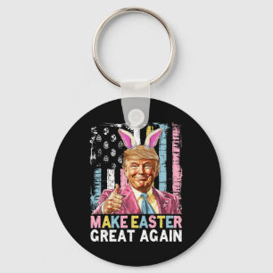 Grappige Trump Maak Pasen Weer Groot Konijn Jacht Sleutelhanger