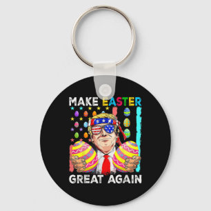 Grappige Trump Maak Pasen Weer Groot Konijn Jacht Sleutelhanger