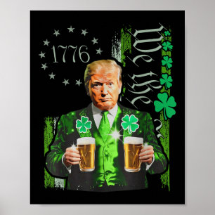 Grappige Trump maakt St Patrick's Day weer geweldi Poster