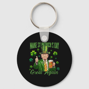 Grappige Trump maakt St Patrick's Day weer geweldi Sleutelhanger