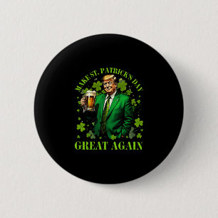 Grappige Trump Maakt St. Patrick's Day weer Groot Ronde Button 5,7 Cm
