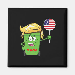 Grappige Trump Mega Cartoon vuilnisbak kan Amerika Magneet