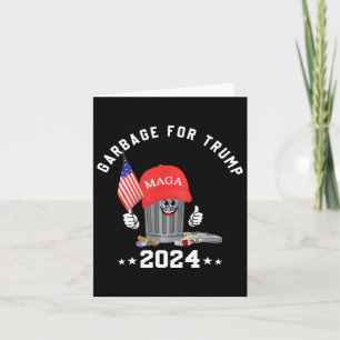Grappige Trump Mega Garbage kan cartoon karakter n Kaart