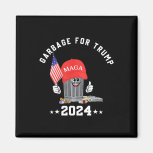 Grappige Trump Mega Garbage kan cartoon karakter n Magneet