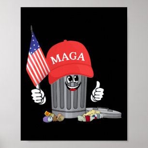 Grappige Trump Mega Garge Kan Cartoon Karakter Ame Poster