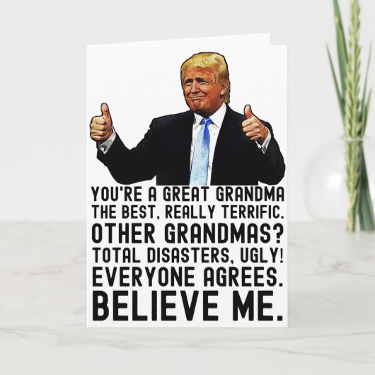 Grappige Trump Moederdag Oma Kaart (Voorkant)