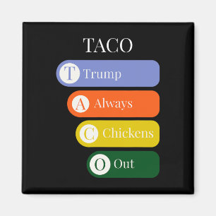 Grappige Trump Ontwijkt Altijd Taco Handel Magneet