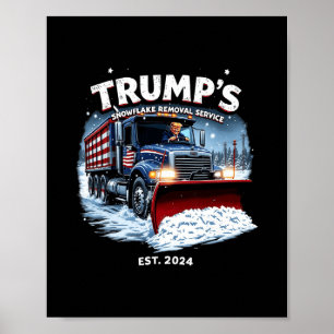 Grappige Trump Overwinning Sneeuwvlok Verwijdering Poster