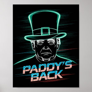 Grappige Trump Paddy's Back - Dit grappige geschen Poster
