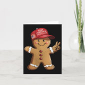 Grappige Trump peperkoek man maakt kerstmis geweld Kaart (Voorkant)